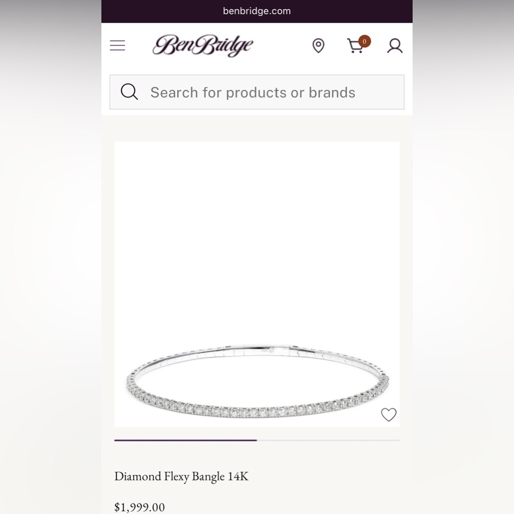 14k wg natural Diamond flexy bangle 💕